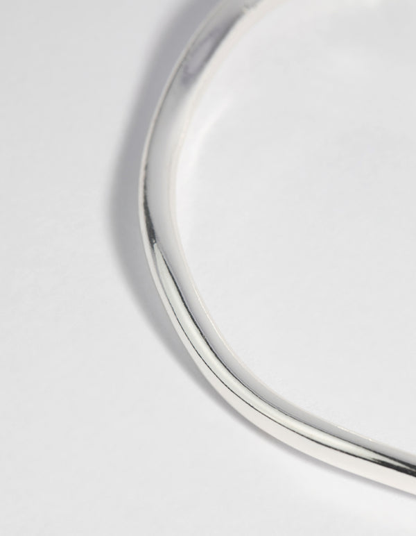 Silver Plated Wavy Bangle
