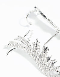 Silver Cubic Zirconia Wing Cuff Earrings - link has visual effect only