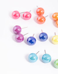 Colourful Ball Stud Earring 8-Pack - link has visual effect only
