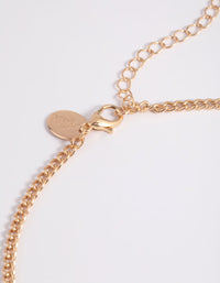 Gold Mixed Bead Long Necklace - link has visual effect only