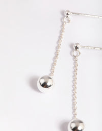 Sterling Silver Ball & Chain Drop Earrings - link has visual effect only