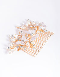 Blush Diamante & Pearl Butterfly Comb - link has visual effect only