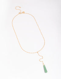 Green Fluorite Shard Lariat Necklace - link has visual effect only