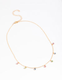 Gold Dainty Droplet Necklace - link has visual effect only
