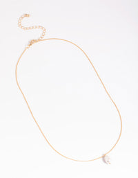 Gold Freshwater Pearl Necklace - link has visual effect only
