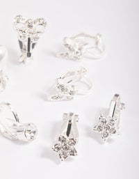 Kids Diamante Butterfly Clip-On Earring 5-Pack - link has visual effect only