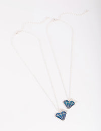 Kids Heart Mood Best Friend Necklace Set - link has visual effect only