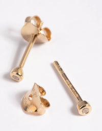 Gold Plated Sterling Silver Micro Stud Earrings - link has visual effect only