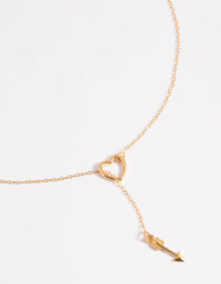 Gold Plated Sterling Silver Heart Thread Necklace - link has visual effect only