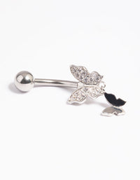 Surgical Steel Butterfly Belly Bar - link has visual effect only
