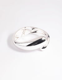 Silver Twisted Hinge Cuff Bracelet - link has visual effect only