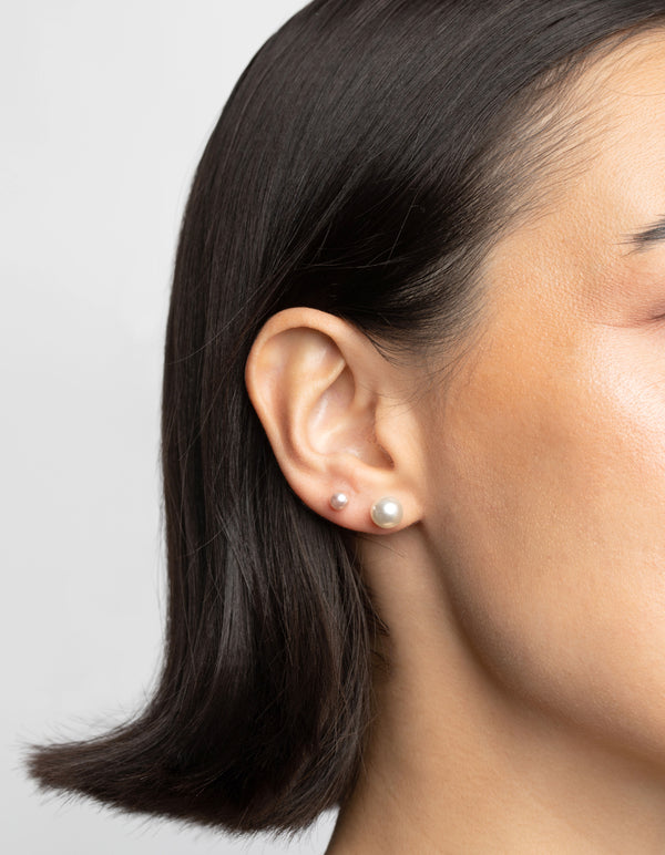 Silver Diamante Stud Earring 5-Pack