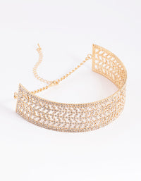 Gold Diamante Choker - link has visual effect only