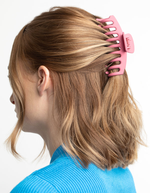 Matte Maroon Hair Claw Clip