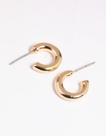 Gold Mini Huggie Hoop Earrings