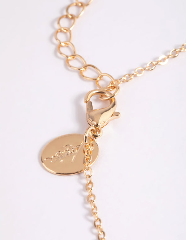 Green Diamante Pear Necklace