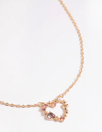 Pink & Pearl Heart Necklace - link has visual effect only