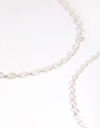 Silver Twisted Anklet Set - link has visual effect only