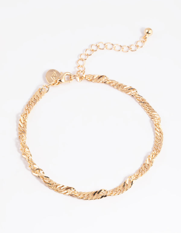 Gold Twisted Chain Anklet