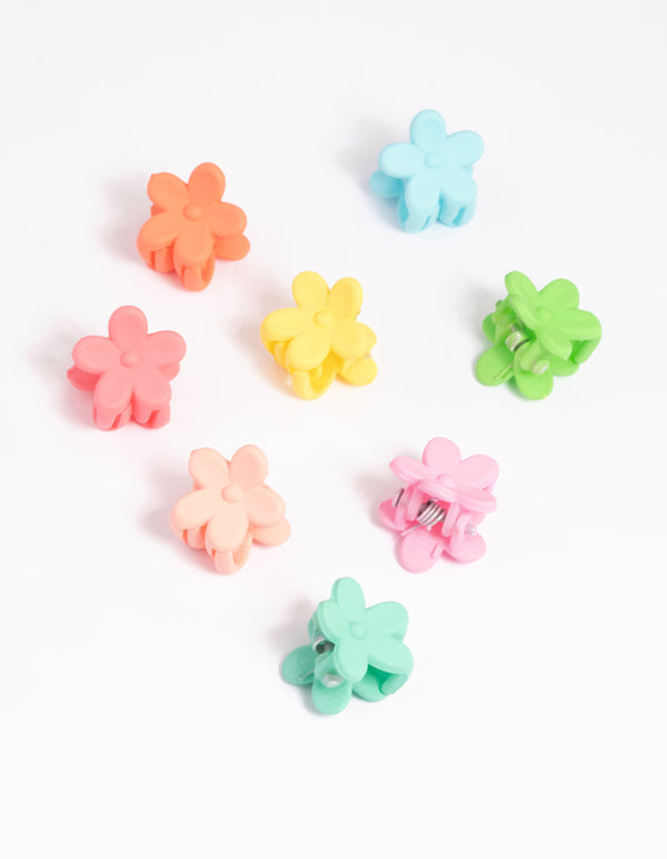 90s Multi Mini Flower Claw Clip Pack