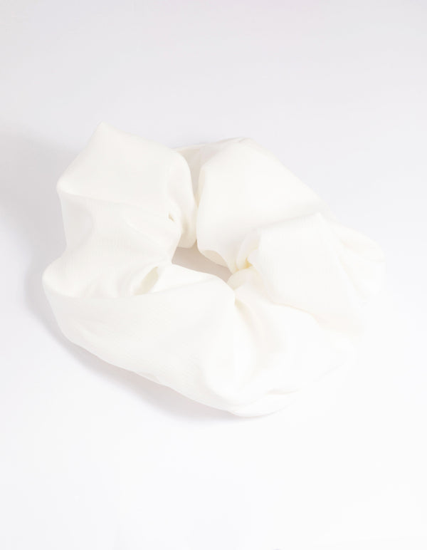 Large White Scrunchie