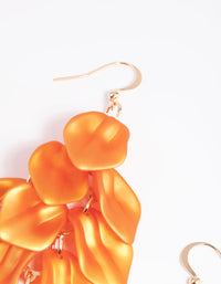 Orange Pearlised Petal Drop Earrings - link has visual effect only
