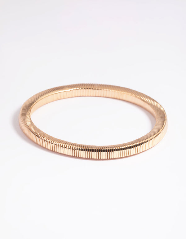 Gold Snake Chain Stretch Bracelet
