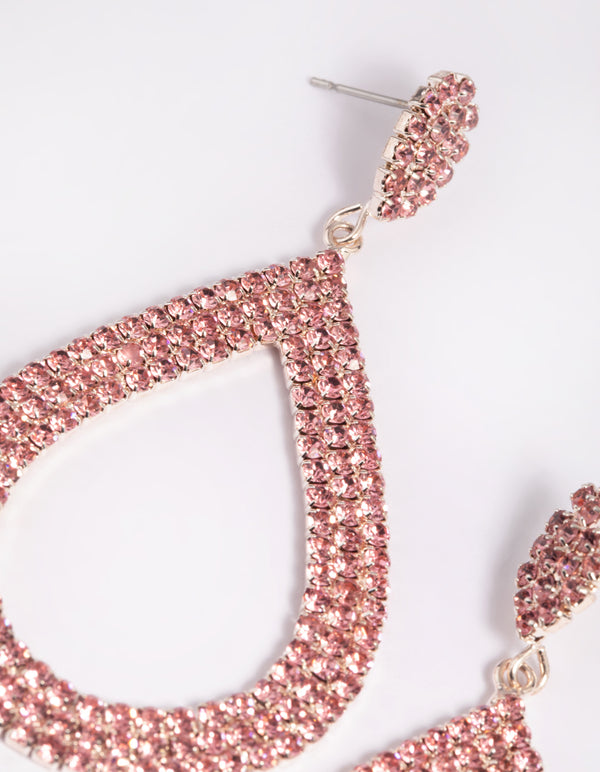 Pink Teardrop Earrings