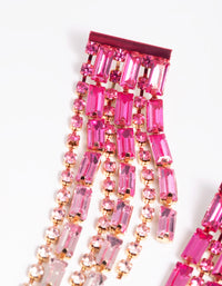 Fuchsia Chunky Drop Earrings - link has visual effect only