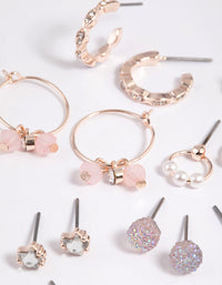 Rose Gold Bee & Diamante Stud Earring 12-Pack - link has visual effect only