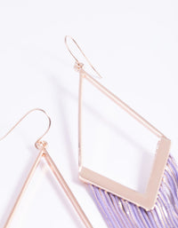 Rose Gold Snake Chain Drop Earrings - link has visual effect only