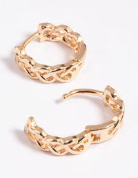 Gold Wave Huggie Hoop Earrings - link has visual effect only