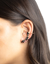 Black Diamante Leaf Ear Cuff - link has visual effect only