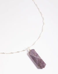 Silver Plated Amethyst Chain Necklace - link has visual effect only