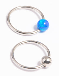 Surgical Steel Nose Ring Set - link has visual effect only