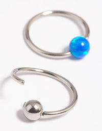 Surgical Steel Nose Ring Set - link has visual effect only