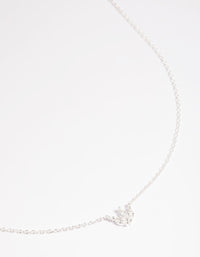 Sterling Silver Cubic Zirconia Lily Pendant Necklace - link has visual effect only