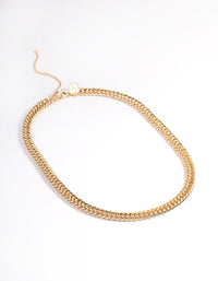 Gold Plated Brass Chunky Snake Chain Necklace - link has visual effect only