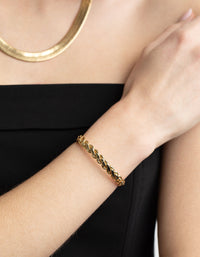 Gold Plated Woven Bracelet - link has visual effect only
