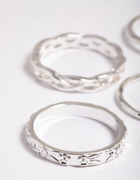 Silver Stone & Braid 5-Pack Rings - link has visual effect only