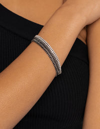 Rhodium Diamante Ombre Bracelet - link has visual effect only