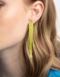 Yellow Waterfall Chain Drop Earrings - link has visual effect only