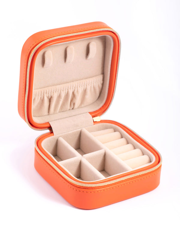 Square Orange Jewellery Box