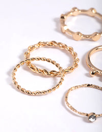 Gold Twisted Ring Stack Pack - link has visual effect only