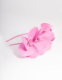 Pink Faux Leather Petal Headband - link has visual effect only