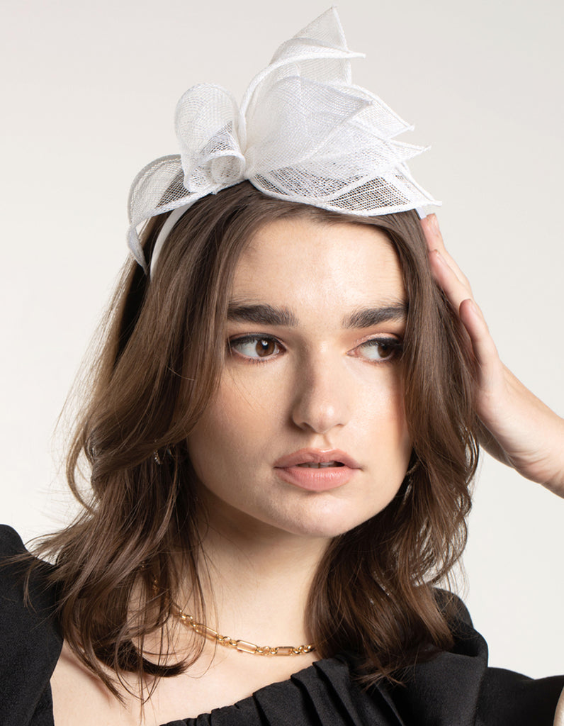 White Petal Sinamay Fascinator Lovisa