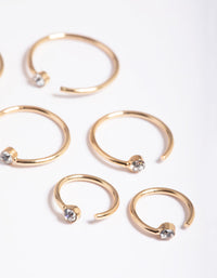 Gold Diamante Faux Ring - link has visual effect only