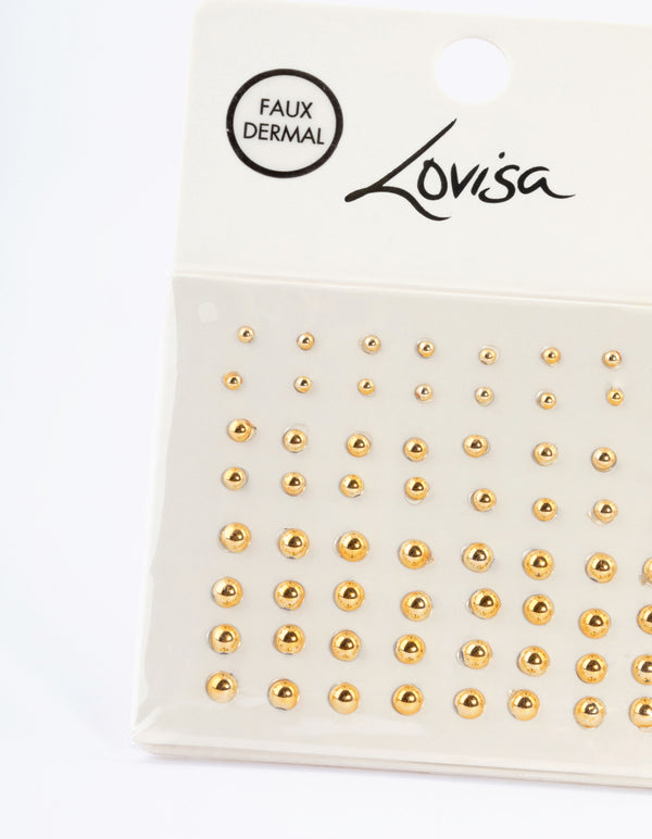Gold Basic Faux Dermal Jewels