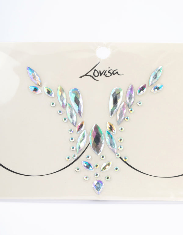 Diamante Iridescent Chest Jewels