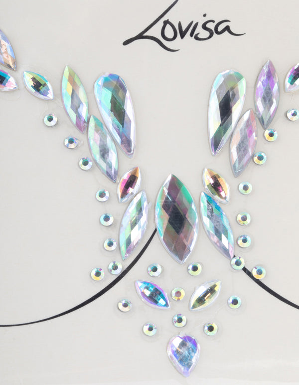 Diamante Iridescent Chest Jewels